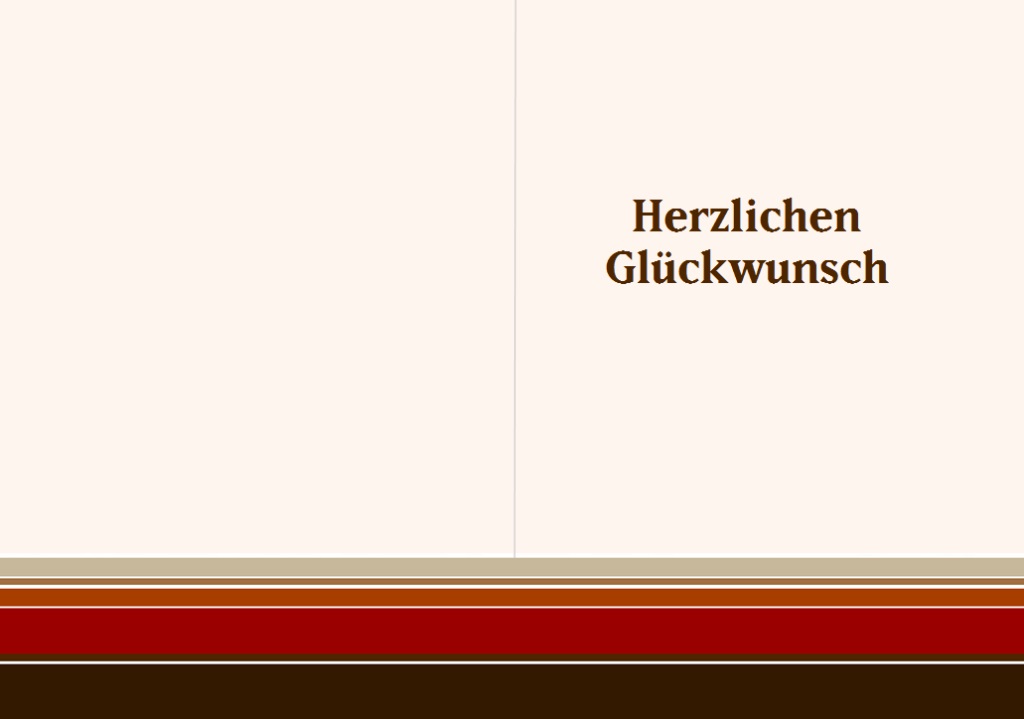 Glückwunschkarte Faltbar