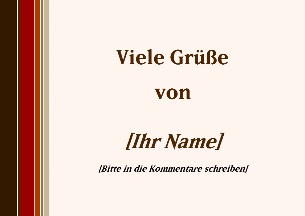 Grußkarte Viele Grüße