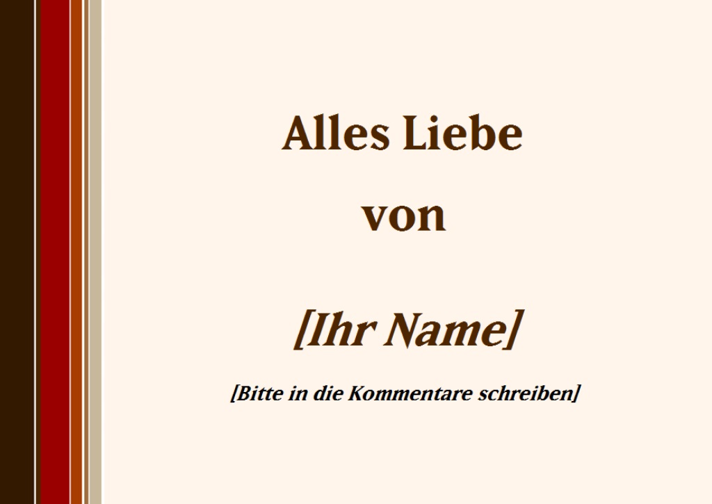 Grußkarte Alles Liebe