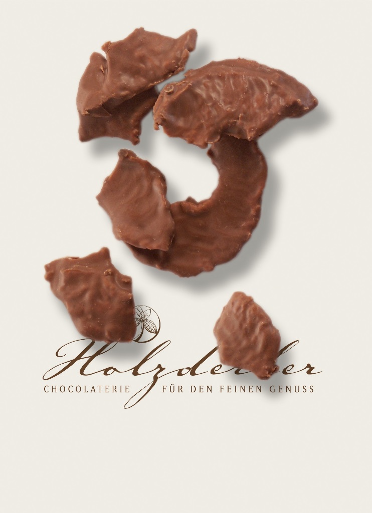 Apfelchips in Edelvollmilch Schokolade