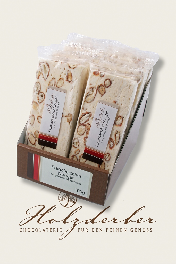 Französischer Nougat Vanillemit gerösteten Mandeln