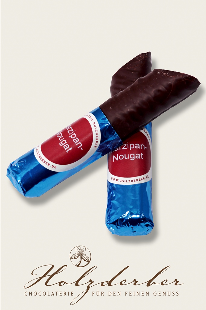 2er Marzipan-Nougat Stange in Zartbitter Schokolade