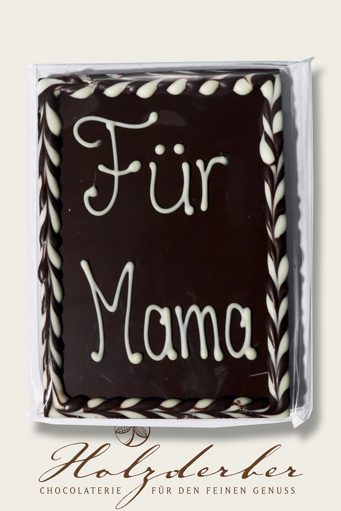 Deko Tafel "Für Mama" Zartbitter Schokolade